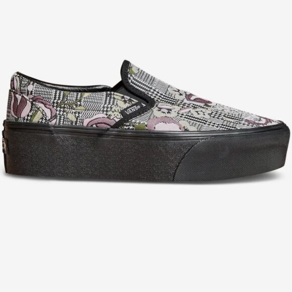 Vans Classic Slip-On Stackform Shoe- Tapestry Floral Black - Picture 3 of 12